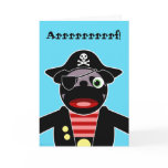 Pirate Pug Birthday Card