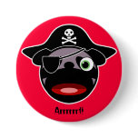 Pirate Pug Button