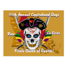 Pirate Queen Change Dates Please View Notes Post Card