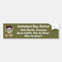Pirate Queen Lafitte Who's the Queen?! View Hints Bumper Sticker