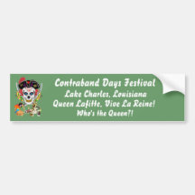 Pirate Queen Lafitte Who's the Queen?! View Hints Bumper Sticker