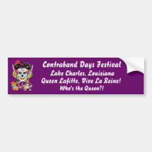 Pirate Queen Lafitte Who's the Queen?! View Hints Bumper Sticker
