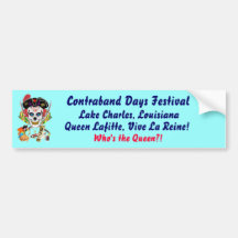 Pirate Queen Lafitte Who's the Queen?! View Hints Bumper Sticker