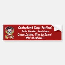 Pirate Queen Lafitte Who's the Queen?! View Hints Bumper Sticker