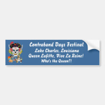 Pirate Queen Lafitte Who's the Queen?! View Hints Bumper Sticker