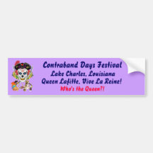 Pirate Queen Lafitte Who's the Queen?! View Hints Bumper Sticker