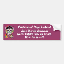 Pirate Queen Lafitte Who's the Queen?! View Hints Bumper Sticker
