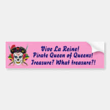 Pirate Queen of Queens Bumper Stickers