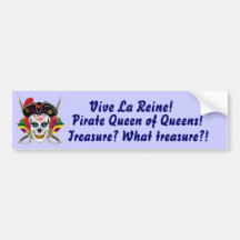 Pirate Queen of Queens Bumper Stickers