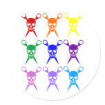 Pirate shears rainbow transparent 2009 stickers