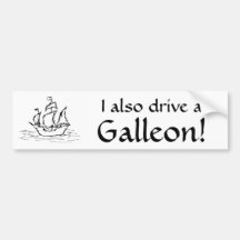 Pirate Ship. Bumper Sticker