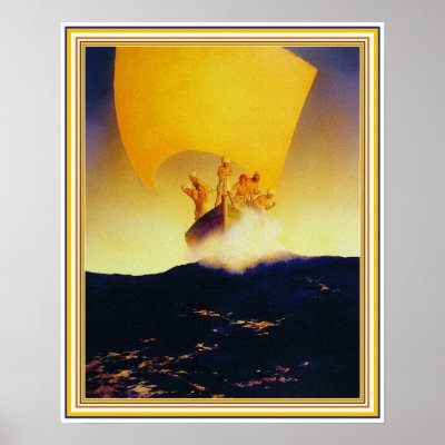 Pirate Ship - by Maxfield Parrish Poster