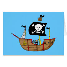 Pirate ship card