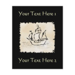 Pirate Ship Galleon! Burnt Edge Effect. Customise! flyers
