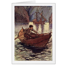 Pirate Ship in a Cove Cards