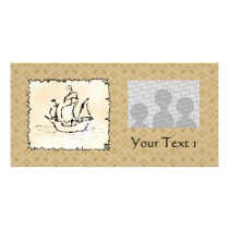 Pirate Ship. Personalized Photo Card