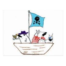Pirate Ship Post Card