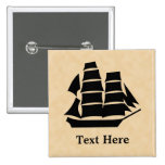 Pirate Ship. Sailing Ship. Pinback Button