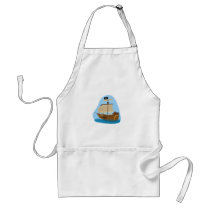 Pirate Ship with Flag Apron