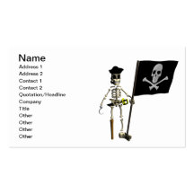 Pirate Skeleton Business Card
