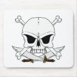 Pirate skull and cross bones 2 mousepads