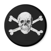 Pirate Skull and Crossbones Refrigerator Magnets