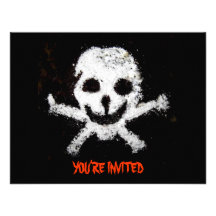 Pirate Skull and Crossbones Party Invitation