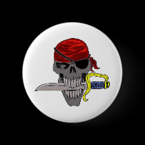 Pirate Skull Art buttons