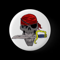 Pirate Skull Art buttons