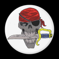 Pirate Skull Art magnets