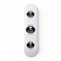 Pirate Skull Beat Me Ping Pong Custom Skate Board