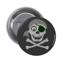 Pirate Skull & Crossbones Buttons