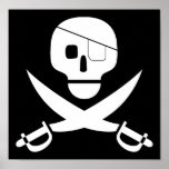 Pirate Skull Poster Print