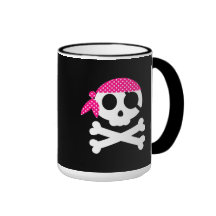 Pirate Skull Skeleton Bandanna Mugs