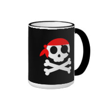Pirate Skull Skeleton Bandanna Mugs
