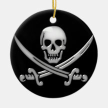 Pirate Skull & Sword Crossbones (TLAPD) Christmas Tree Ornament