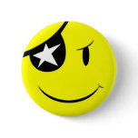 Pirate Smiley Face Pin