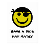 Pirate Smiley Postcard