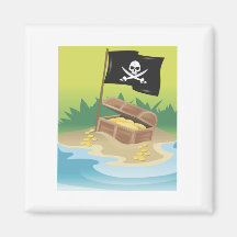 Pirate Treasure Fridge Magnet