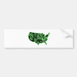 PIRATE USA 2 BUMPER STICKERS