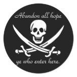 Pirate warning stickers