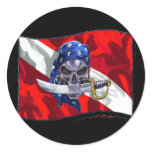 piratediveflag copy round stickers