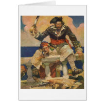 Pirates Boarding Ship Card