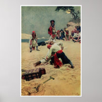 Pirates Fight Over Treasure Poster