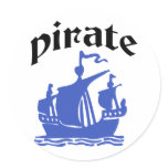 Pirates original design! round sticker