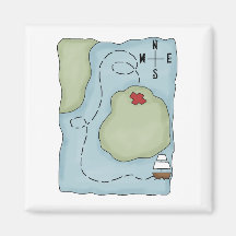 Pirates · Pirate Map Fridge Magnet
