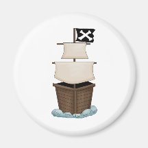 Pirates · Pirate Ship Fridge Magnet