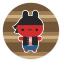 Pirate's Right Hand Man Bunny Stickers