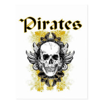 Pirates Skull and Crossbone Postcard