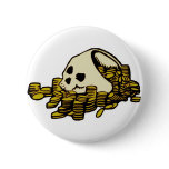 Pirate's Skull and Gold Dubloons Pin